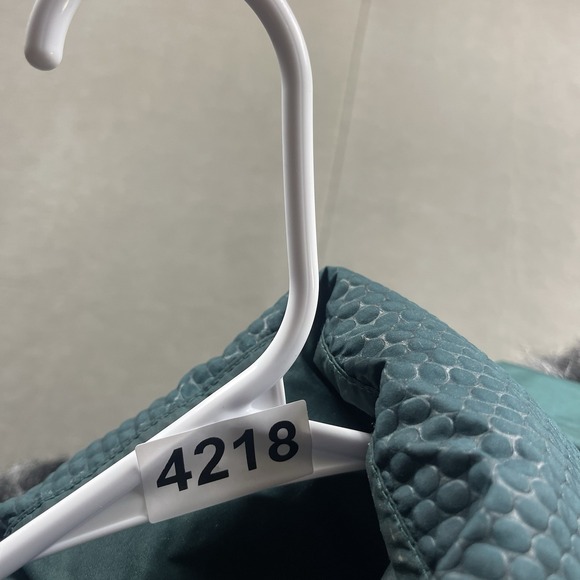 The North Face Jacket Parkina Womens Small Goose Down Long Coat Green Fur Hood - Picture 13 of 13